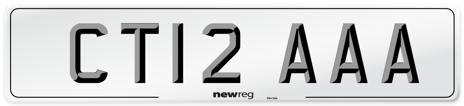 CT12 AAA Number Plate from New Reg